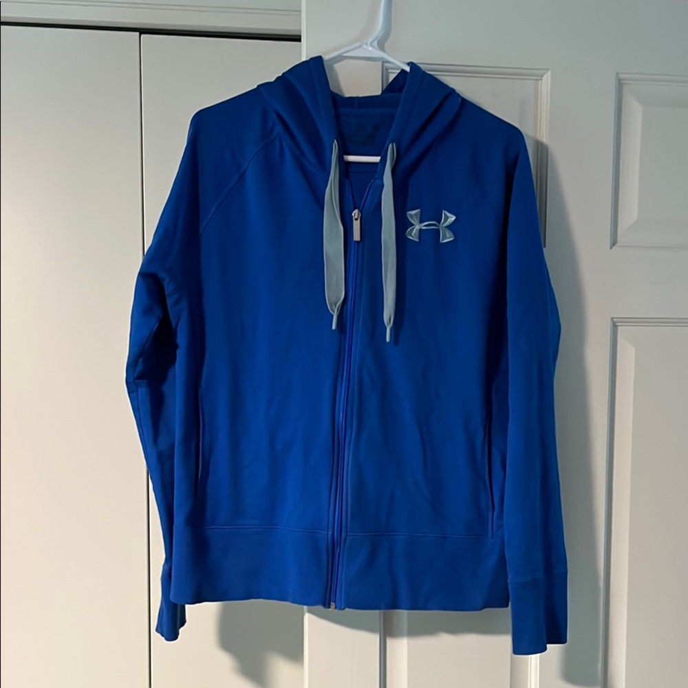 Woman’s Under Armour Royal Blue Full Zip Hoodie with Logo
